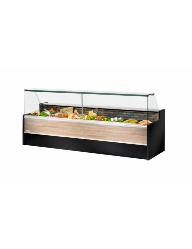 Food counter - Straight glass - Static with cell - Max temperature +4 +6 °C - cm 150 x 98 x 127 h