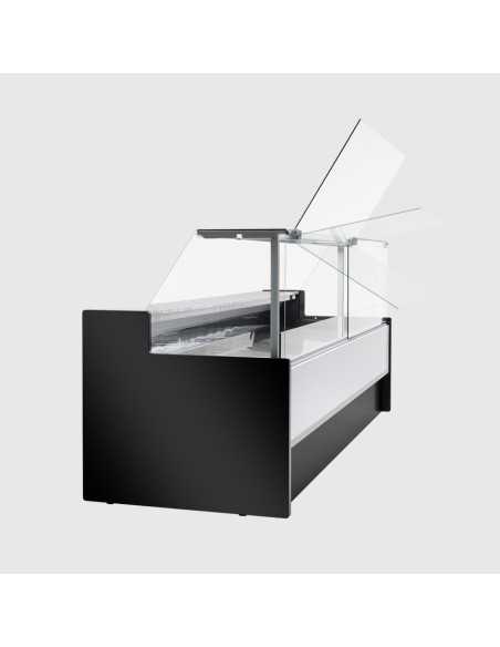 Mostrador de alimentos con vidrio recto - Ventilado con celda - 350 x 98 x 127 h cm Mostrador de alimentos con vidrio recto - Ventilado con celda - 350 x 98 x 127 h cm