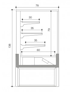 Food Bank - Ventilate without cell - cm 100 x 78 x 138 h 2