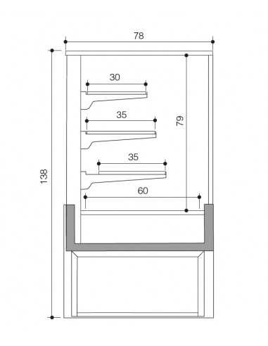 Food Bank - Neutral - Straight Glass - cm 100 x...