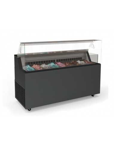 Ice cream counter - Vaschette n. 6 x liters 5 or 12 x liters 2.5 - Cm 118.7 x 67.7 x 119 h