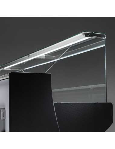 Food counter with straight glass - Ventilated with cell - cm 104 x 91 x 129 h