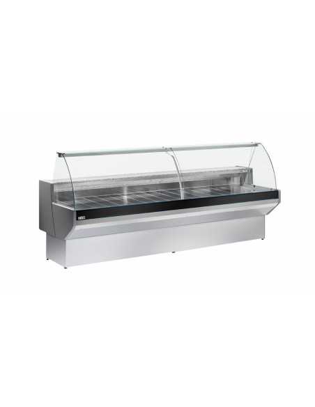 Banco alimentare - Vetro curvo - Neutro - cm 200 x 91 x 129 h
