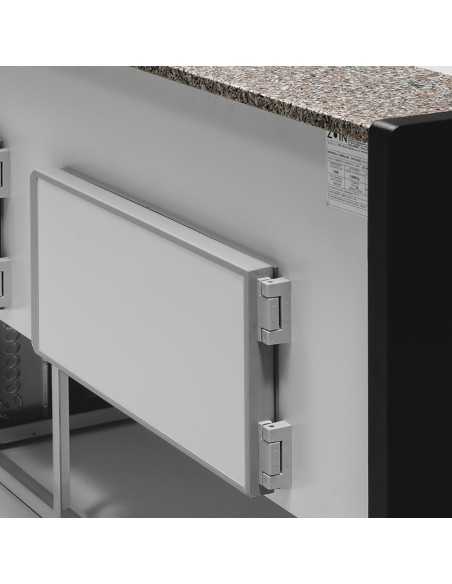 Banco alimentare - Vetro retto - Statico con cella - cm 300 x 79 x 122 h