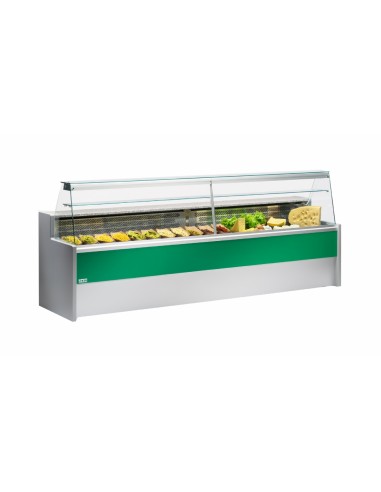 Food counter - Straight glass - Static with cell - Temperature +4+6 °C - cm 100 x 79 x 122 h