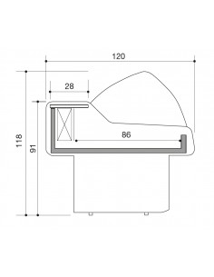 Fish Food Bank - Curved Glass - Static - cm 200 x 120 x... 2