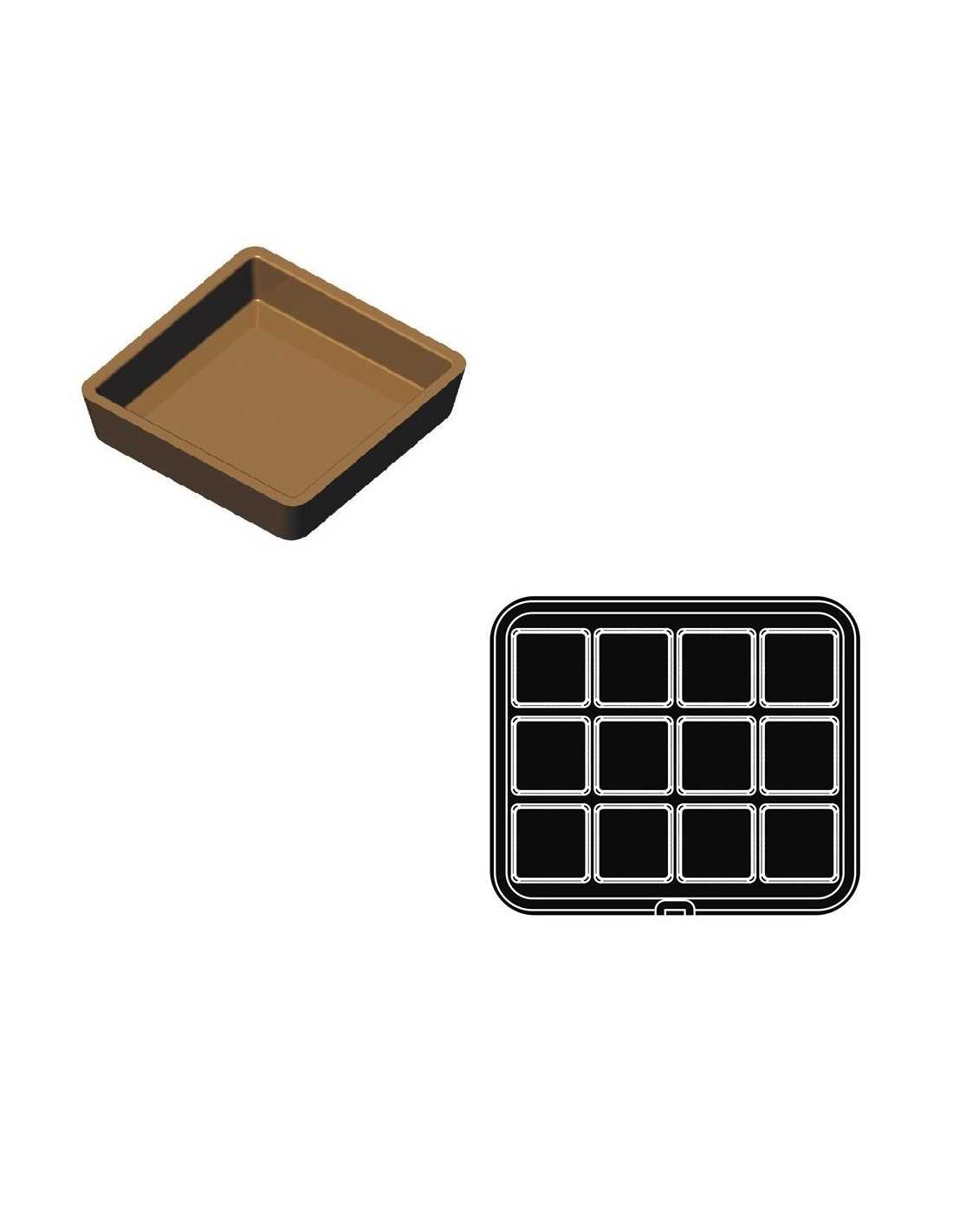 Square Improper 80 x 80 h20mm n°12 - Sale only with Cookmatic model