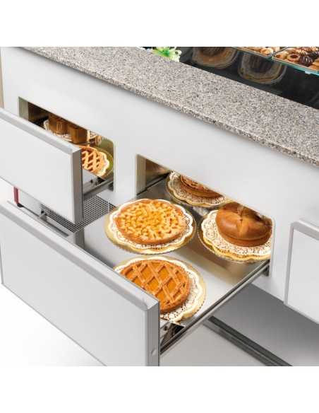 Food bank - Curved glass - Static - cm 220 x 98 x 124 h