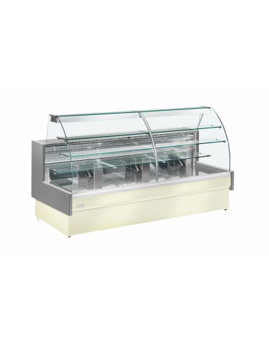 Food Bank - Curved Glass - Neutro - cm 140 x 98 x 124 h