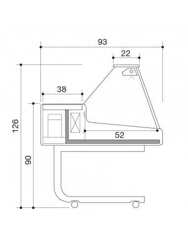 Food Bank - Static - Straight Glass - cm 100 x...
