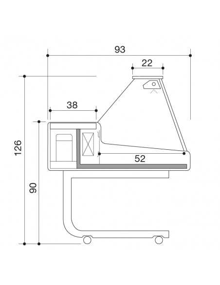 Food Bank - Straight Glass - Static - cm 150 x 93 x 126 h