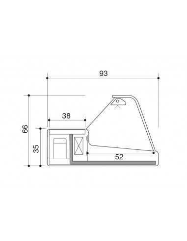 Food bank - Curved glass - Static - cm 150 x 93...