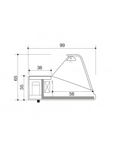 Banco alimentare - Statico - Vetro dritto - cm 100 x 99 x... 2