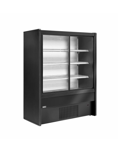 Refrigerated wall unit - N.4 shelves - Ventilated - Temperature 4 6 °C - Sliding doors - cm 120 x 75 x 200 h