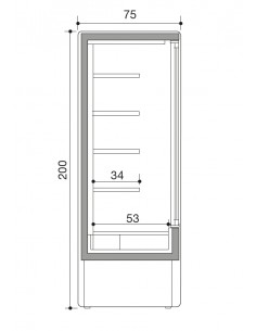 Muro refrigerado - Ventilado - Puertas deslizantes - cm... 2