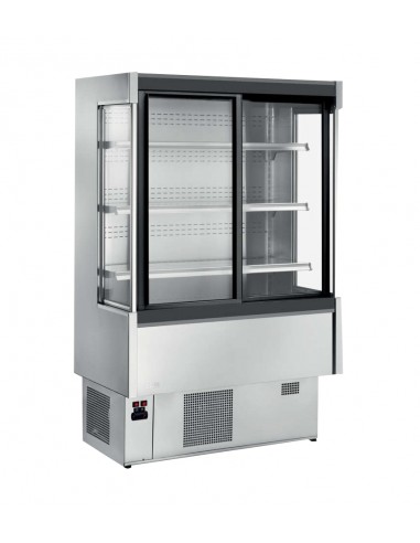 Refrigerated wall unit - N.3 shelves - Ventilated - Temperature +2+6 °C - Sliding doors - cm 100 x 75 x 182 h