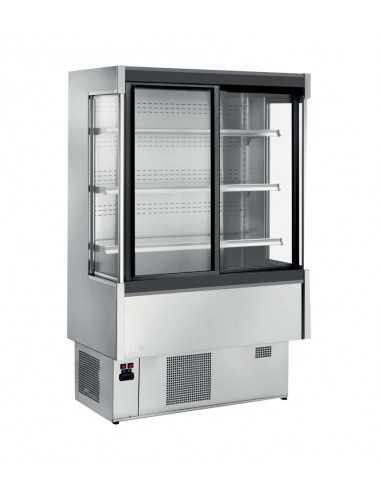 Refrigerated wall unit - N.3 shelves - Ventilated - Temperature +2+6 °C - Sliding doors - cm 120 x 75 x 182 h