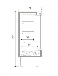 Refrigerated wall - Ventilate - Sliding doors - cm 150 x... 2