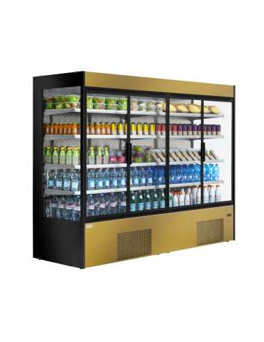 Mueble mural refrigerado - N.3 estantes - Ventilado - Temperatura +4+6 °C - Puertas batientes - cm 125 x 82 x 200 h