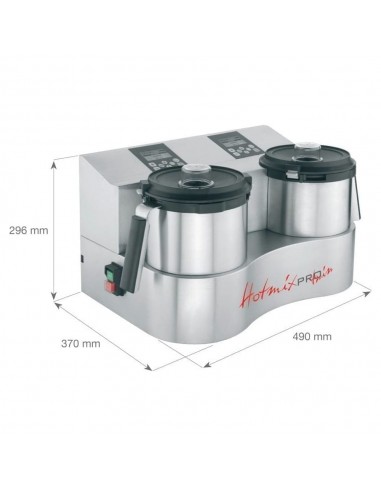 Cutter - Cooking system - Capacity lt 2 x 2 - cm 49 x 37 x 29,6 h