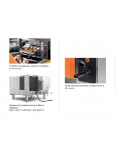 Friggitrice aria - Capacità  1.5 kg - Cestello rotativo -... 2