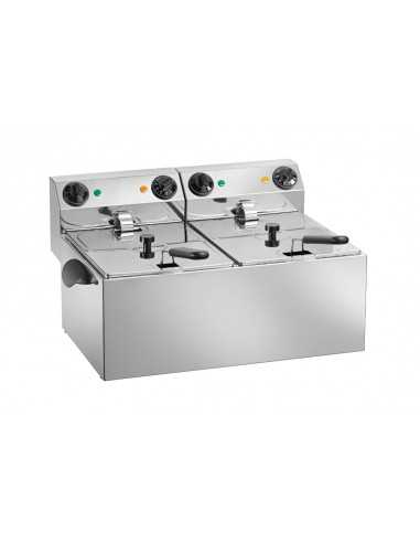 Freidora eléctrica - Capacidad 6 +6 - cm 62 x 43 x 31 h