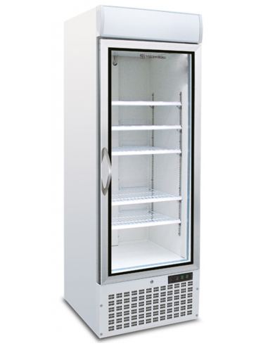 Pantalla refrigerada - Temperatura +2/+°C - Capacidad lt 578 - 4 estantes - Ventilado - Cm 68 x 74.3 x 200h