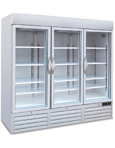 Espositore refrigerato - Temp. +2/+8°C - Capacità lt 1657 - 12 Ripiani - Ventilato - Cm 205.7 x 74.3 x 206.5h