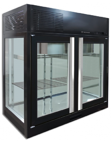 Espositore refrigerato orizzontale - Con ripiani e ganci - Temp. +1/+2°C - Capacità lt 200 - cm 120 x 62.5 x 130.5h