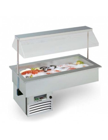 Refrigerated basin - For fish - cm 142.2 x 74.9 x 115,7h