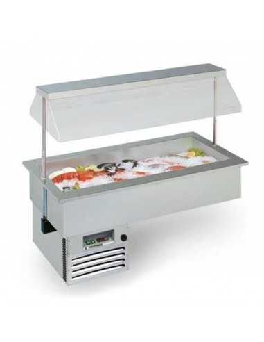 Vasca da incasso refrigerata - Per pesce - cm 142.2 x 74.9 x 115,7h