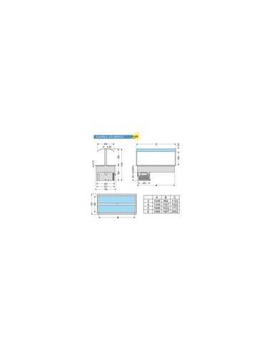 Refrigerated recessed tank - cm 206.2 x 75 x...