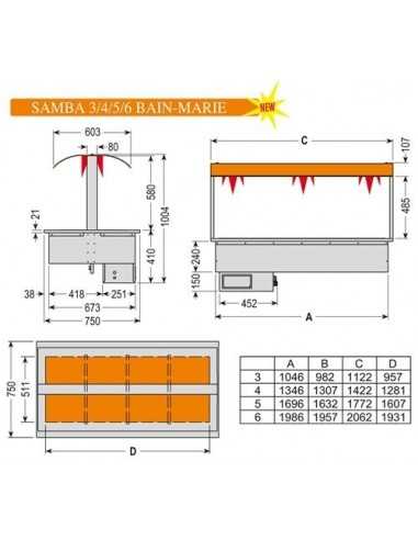 Bañera calentado en la entrada - cm 206.2 x 75...