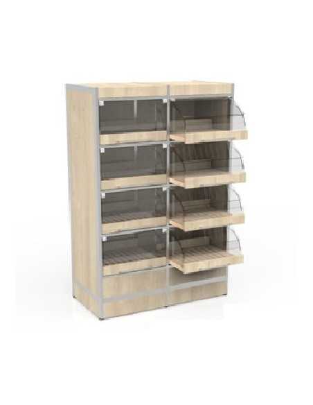 Self-service display with 8 compartments - cm 98 x 50 x 172 h