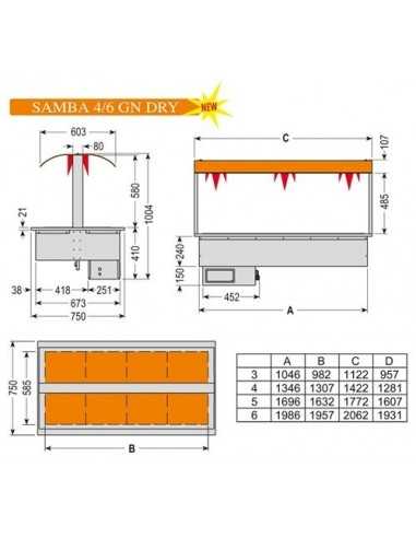 Vasca da incasso bagnomaria - cm 206.2 x 75 x...