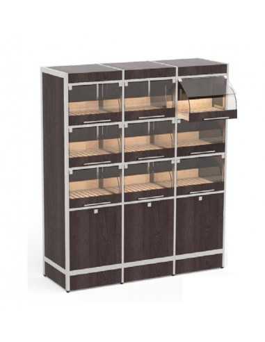 Espositore cassetti - 9 scomparti - cm 146 x 50 x 170h