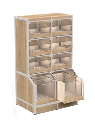 Drawers and drawers display - 6+2 compartments - cm 98 x 70 x 170h