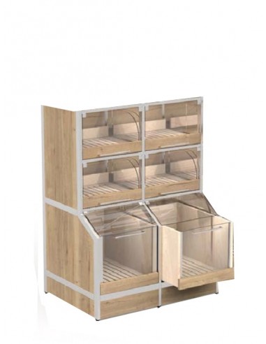 Display drawers and drawers - 4+2 compartments - cm 98 x 70 x 140