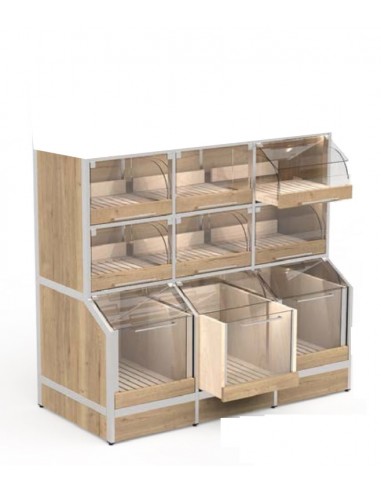 Display drawers and drawers - 6+3 compartments - cm 146x 70 x140 h