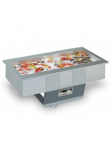 Vasca da incasso refrigerata - Per pesce - cm 142.2 x 75 x 60.5h