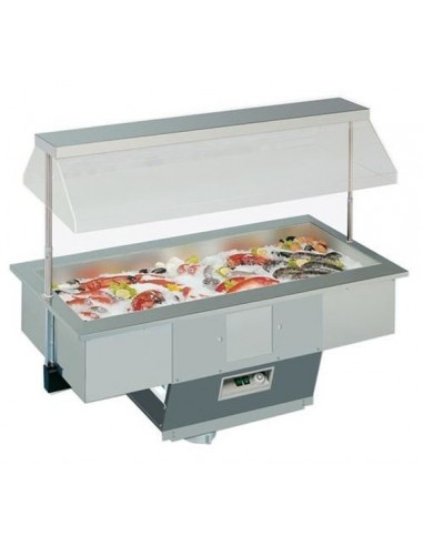 Refrigerated basin - For fish - cm 142.2 x 75 x 120h