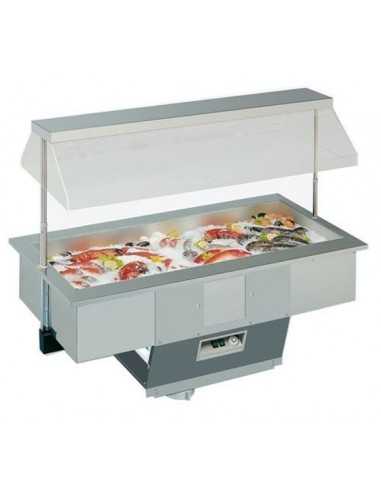 Vasca da incasso refrigerata - Per pesce - cm 142.2 x 75 x 120h