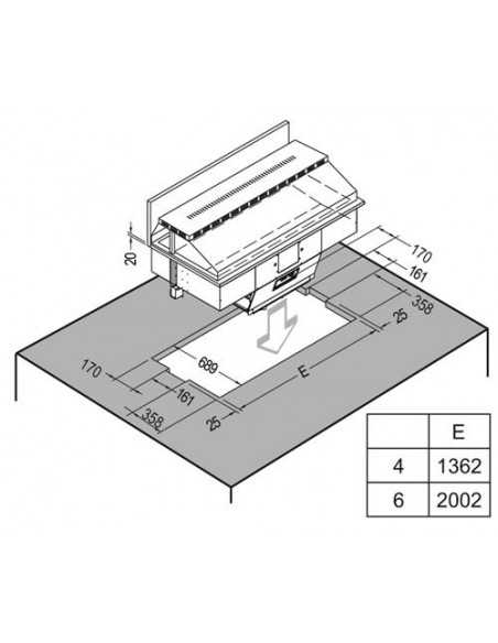 Tubo refrigerado - Para peces - cm 206.2 x 74.9 x 117.3h
