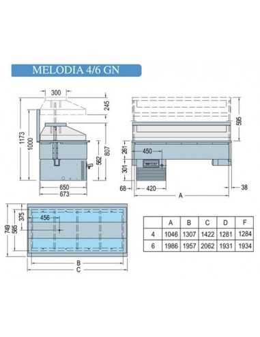 Vasca da incasso refrigerata - cm 206.2 x 74.9...