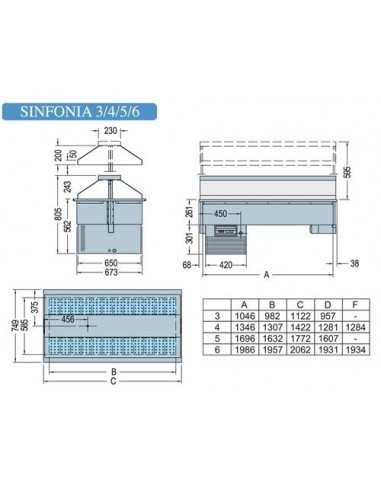 Refrigerated recessed tank - Pastry or ready...