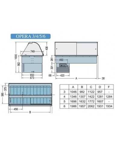 Vasca da incasso refrigerata - cm 112.2 x 74.9...