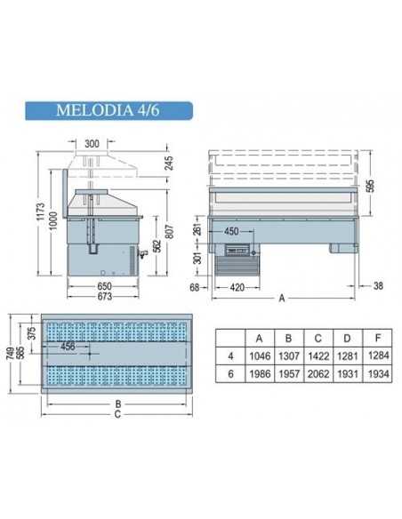 Vasca da incasso refrigerata - cm 142.2 x 74.9 x 117.3
