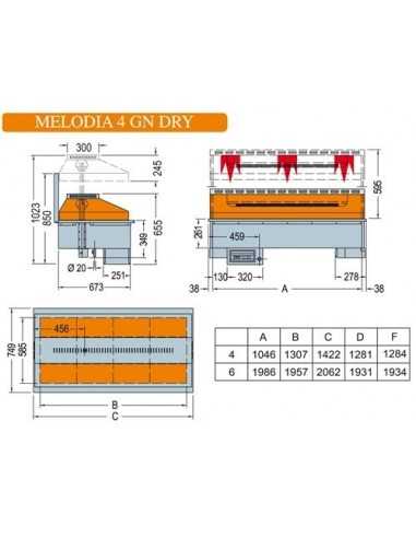 Heated exposition tank - Vaschette GN - cm...