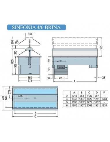 Tank with refrigerated top - cm 142.2 x 74.9 x...