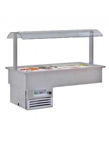 Vasca da incasso refrigerata - Carne e pesce - cm 142.2 x 75 x 115.4h